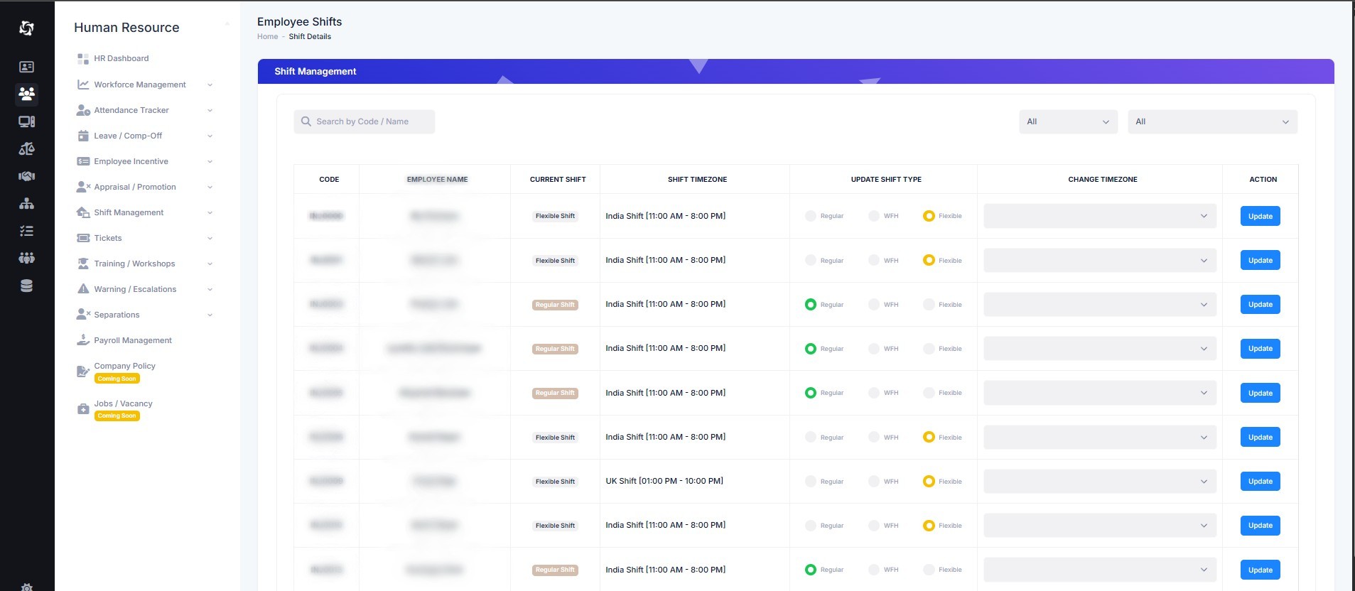 Web Application Interface